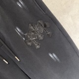 Chrome Hearts Fashion Inked Leather Cross Pants Couple Versatile Casual Pants