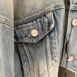 Balenciaga Couple Fashion Versatile Splicing Cowboy Jacket