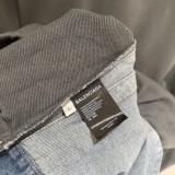Balenciaga Couple Fashion Versatile Splicing Cowboy Jacket