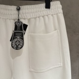 Chrome Hearts Fashion Leather Cross Pearl Side Guard Pants Couple Versatile Casual Pants