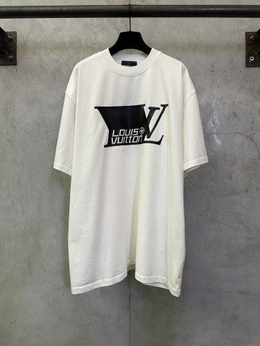 Louis Vuitton 26ss LV Spring Wear Carbon Fiber Printed Round Neck Short Sleeve T-shirt