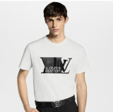 Louis Vuitton 26ss LV Spring Wear Carbon Fiber Printed Round Neck Short Sleeve T-shirt