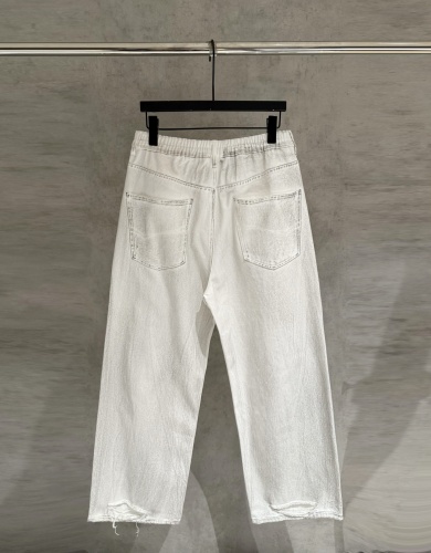 Balenciaga Retro Embroidered Logo Vintage Casual Versatile Jeans