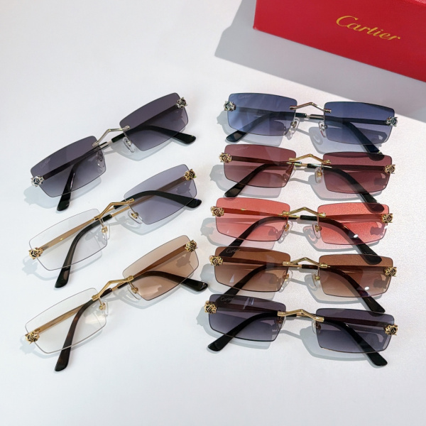 Cartier Fashion Versatile Frameless Glasses Model: CT0598S Size: 55-20-145
