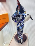 Louis Vuitton Fashion Versatile Double Sided Same Color Silk Square Towel 90 x 90 CM