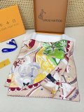 Louis Vuitton Fashion Versatile Double Sided Same Color Silk Square Towel 90 x 90 CM
