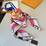 Louis Vuitton Fashion Versatile Silk Square Towel 90 x 90 CM