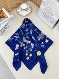 Dior Fashion Versatile Double Sided Same Color Silk Square Towel 90 x 90 CM