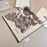 Dior Butterfly Around The World Fashion Versatile Silk Square Towel 90 x 90 CM
