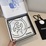 Chanel Fashion Versatile Logo Printed Silk Square Towel 90 x 90 CM