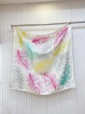 Chanel Fashion Versatile Double Sided Same Color Silk Square Towel 90 x 90 CM