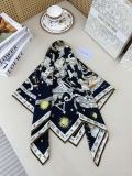 Dior Fashion Versatile Starry Constellation Printed Double Sided Same Color Silk Square Towel 90 x 90 CM