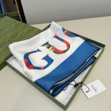 Gucci Fashion Versatile Floral Logo Printed Silk Square Towel 90 x 90 CM