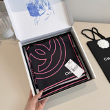 Chanel Fashion Versatile Logo Printed Silk Square Towel 90 x 90 CM