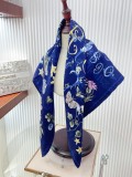 Dior Fashion Versatile Double Sided Same Color Silk Square Towel 90 x 90 CM
