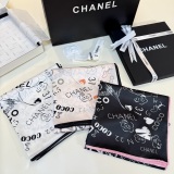 Chanel Fashion Versatile Logo Silk Square Towel 90 x 90 CM