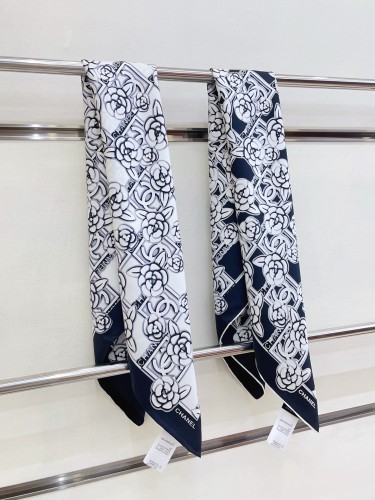 Chanel Fashion Versatile Camellia Jacquard Double Sided Silk Square Towel 90 x 90 CM