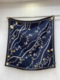 Chanel Fashion Versatile Double Sided Same Color Silk Square Towel 90 x 90 CM