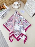 Dior Fashion Versatile Double Sided Same Color Silk Square Towel 90 x 90 CM