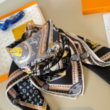 Louis Vuitton Fashion Versatile Silk Square Towel 90 x 90 CM