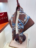 Gucci Fashion Versatile Double Sided Same Color Silk Square Towel 90 x 90 CM