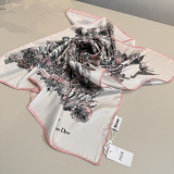 Dior Butterfly Around The World Fashion Versatile Silk Square Towel 90 x 90 CM