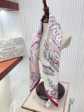 Dior Fashion Versatile Double Sided Same Color Silk Square Towel 90 x 90 CM