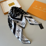 Louis Vuitton Fashion Versatile Logo Printed Silk Square Towel 90 x 90 CM