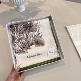 Dior Butterfly Around The World Fashion Versatile Silk Square Towel 90 x 90 CM