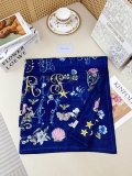 Dior Fashion Versatile Double Sided Same Color Silk Square Towel 90 x 90 CM