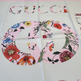 Gucci Fashion Versatile Floral Logo Printed Silk Square Towel 90 x 90 CM