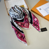 Louis Vuitton Fashion Versatile Logo Printed Silk Square Towel 90 x 90 CM