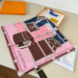 Louis Vuitton Fashion Versatile Silk Square Towel 90 x 90 CM