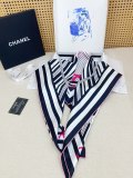 Chanel Fashion Versatile Double Sided Same Color Silk Square Towel 90 x 90 CM
