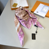 Louis Vuitton Fashion Versatile Logo Printed Silk Square Towel 90 x 90 CM