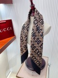 Gucci Fashion Versatile Double Sided Same Color Silk Square Towel 90 x 90 CM