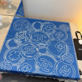 Chanel Fashion Versatile Logo Printed Silk Square Towel 90 x 90 CM