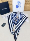Chanel Fashion Versatile Double Sided Same Color Silk Square Towel 90 x 90 CM