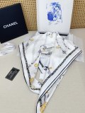 Chanel Fashion Versatile Double Sided Same Color Silk Square Towel 90 x 90 CM