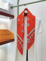 Louis Vuitton Fashion Versatile Logo Printed Double Sided Same Color Silk Square Towel 90 x 90 CM Louis Vuitton Fashion Versatile Logo Printed Double Sided Same Color Silk Square Towel 90 x 90 CM