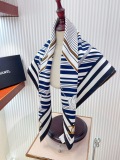 Chanel Fashion Versatile Double Sided Same Color Silk Square Towel 90 x 90 CM
