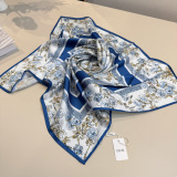 Dior Fashion Versatile Floral Printed Silk Square Towel 90 x 90 CM