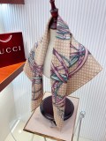 Gucci Fashion Versatile Double Sided Same Color Silk Square Towel 90 x 90 CM