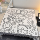 Chanel Fashion Versatile Logo Printed Silk Square Towel 90 x 90 CM