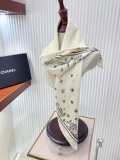 Chanel Fashion Versatile Double Sided Same Color Silk Square Towel 90 x 90 CM