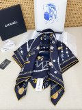 Chanel Fashion Versatile Double Sided Same Color Silk Square Towel 90 x 90 CM