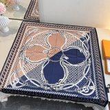 Louis Vuitton Fashion Versatile Color Blocked Logo Printed Silk Square Towel 90 x 90 CM