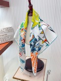 Dior Fashion Versatile Double Sided Same Color Silk Square Towel 90 x 90 CM