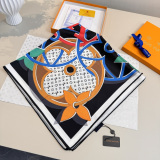 Louis Vuitton Classic Fashion Versatile Logo Printed Silk Square Towel 90 x 90 CM