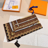 Louis Vuitton Classic Fashion Versatile Logo Chain Printed Silk Square Towel 90 x 90 CM